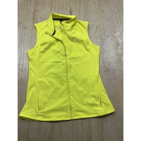 Under Armour Coldgear Infrared Reflective Fitted Vest, Neon Yellow Women’s M - Picture 1 of 6